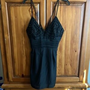 Free People Black Beaded Dress